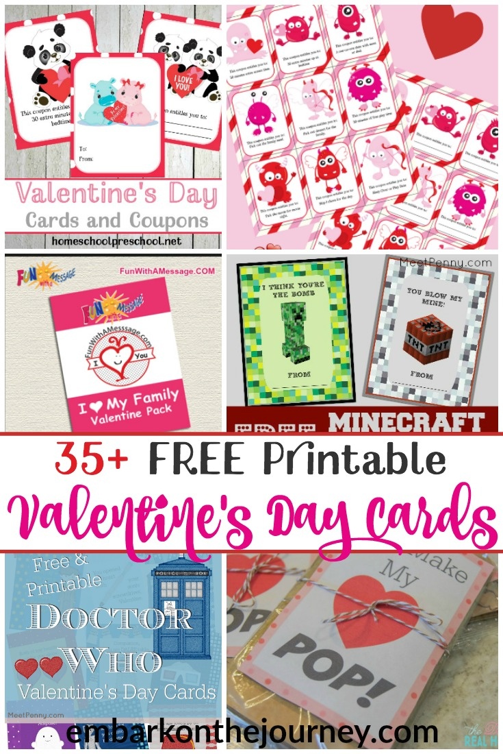 Free Printable Valentines Day Cards For Kids - Free Printable Doctor Who Valentines