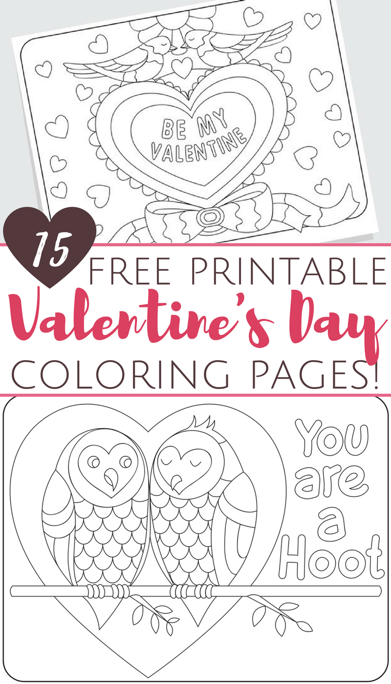 Free Printable Valentine's Day Coloring Pages For Adults And Kids - Free Printable Adult Valentines Day Cards