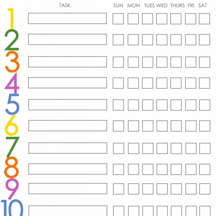 Free Printable Chore Charts For Kids With Pictures