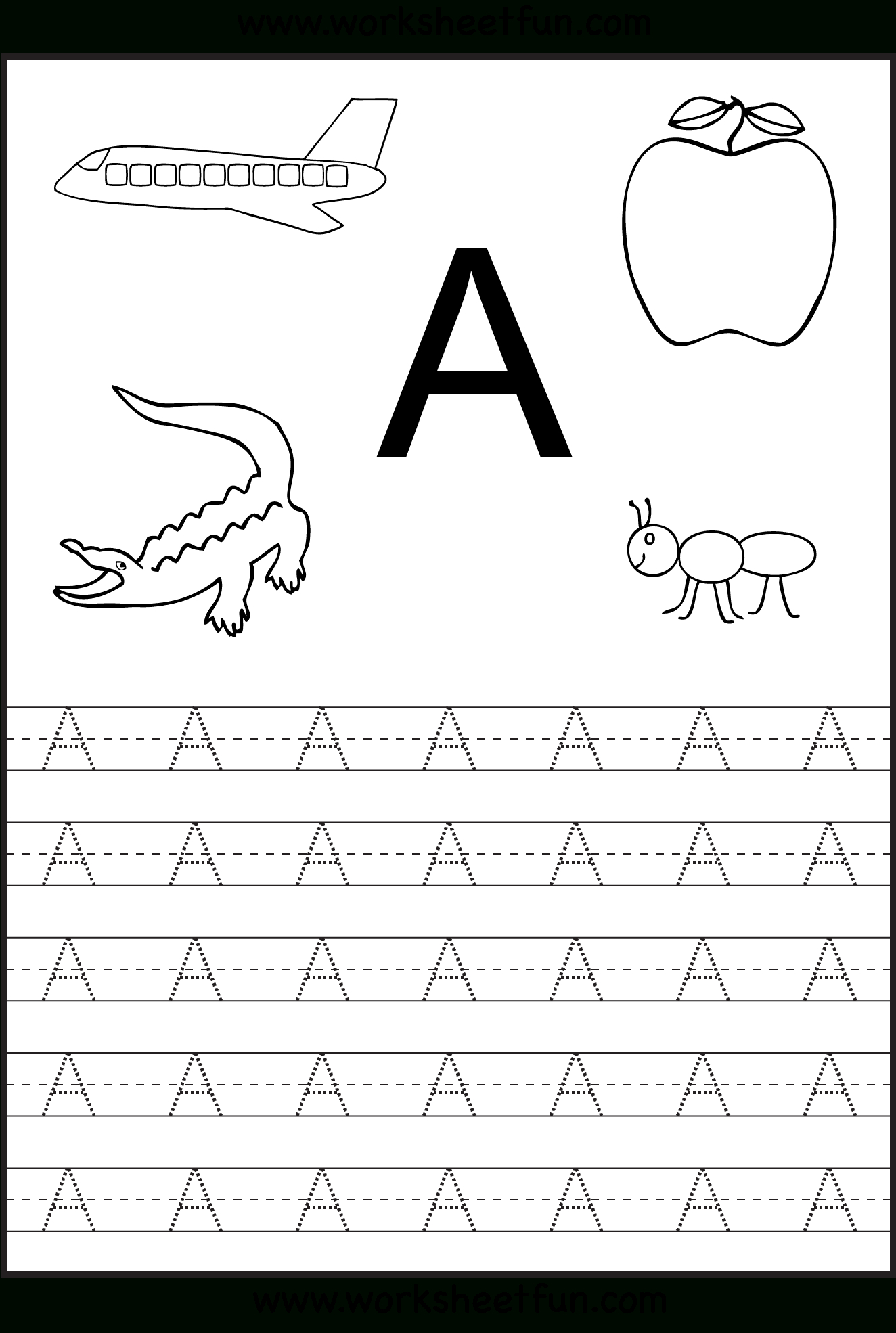 Free Printable Worksheets: Letter Tracing Worksheets For - Free Printable Letter Tracing