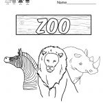 Free Printable Zoo Coloring Worksheet For Kindergarten   Free Printable Zoo Worksheets
