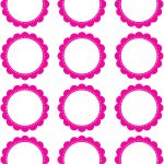 Free Printable2 Inch Hot Pink Scallop Circles | My Etsy Shoppe   Free Printable Party Circles