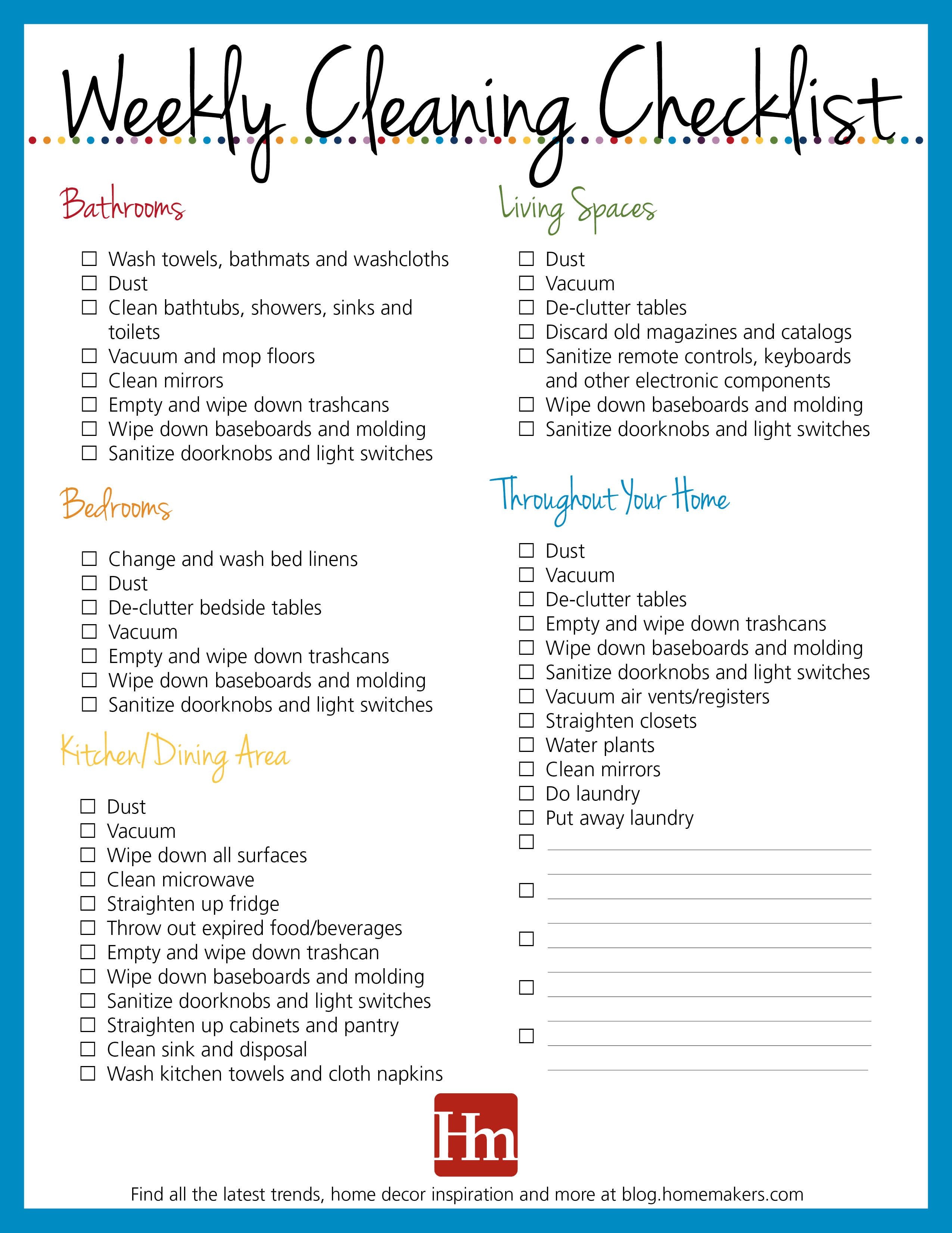 Free Printables! Daily, Weekly &amp;amp; Monthly Cleaning Schedule | For The - Free Printable Daily Cleaning Checklist