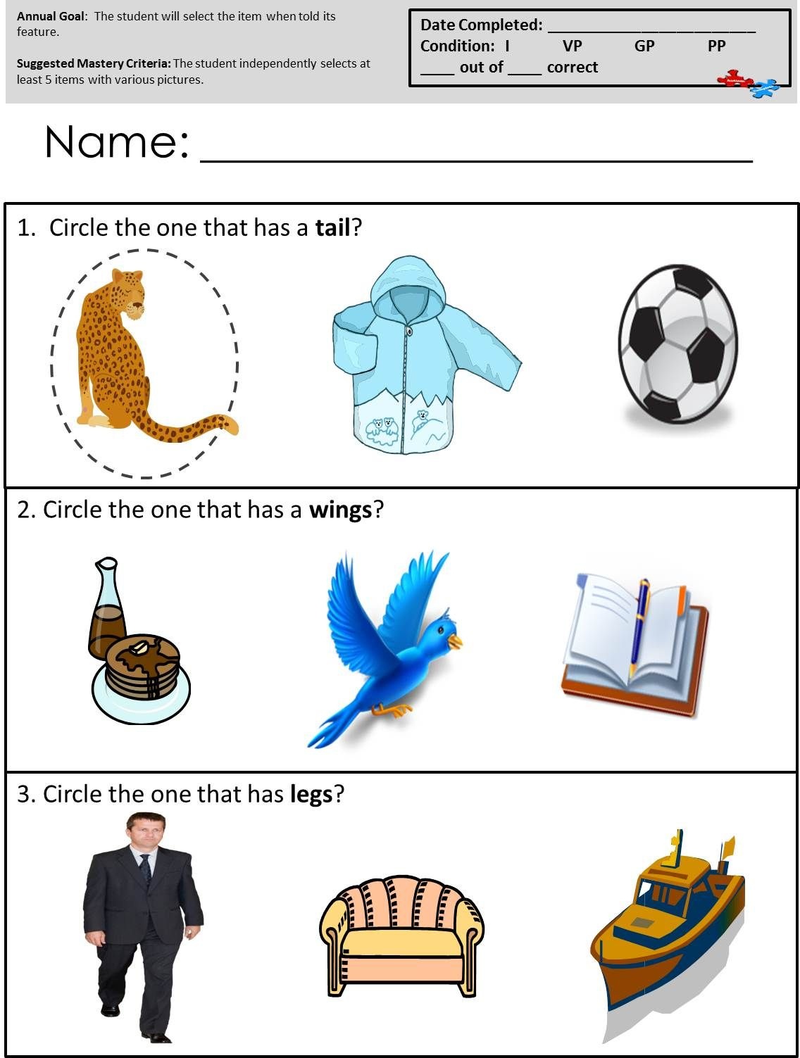 Free Printables For Receptive Language Skills! Available At - Free Printable Autism Worksheets