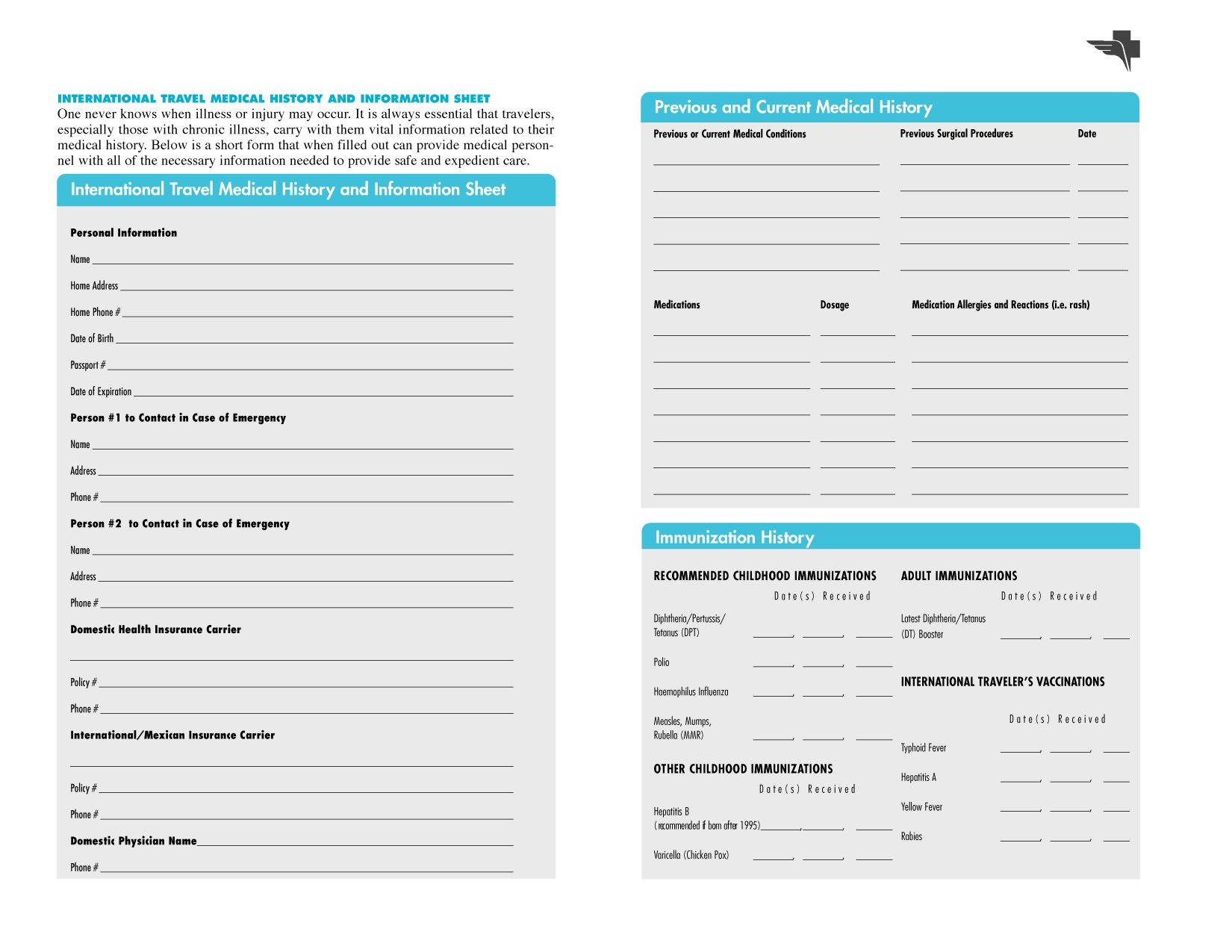 Free Printables | Free Printable Family Medical History Forms - Free Printable Forms