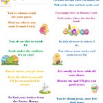 Free Printables From Clutterbug   Cleaning, Decluttering, Organizing   Free Printable Easter Egg Hunt Riddles