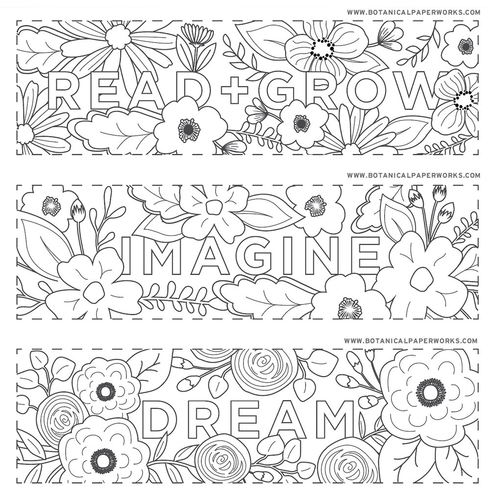 Free Printables} Read + Grow Coloring Bookmarks For Back-To-School - Free Printable Book Marks