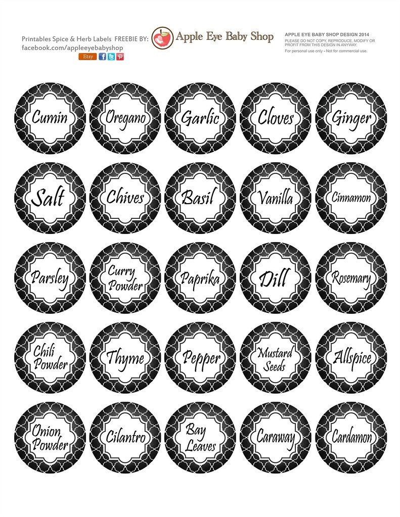 Free Printable Herb Labels Free Printable