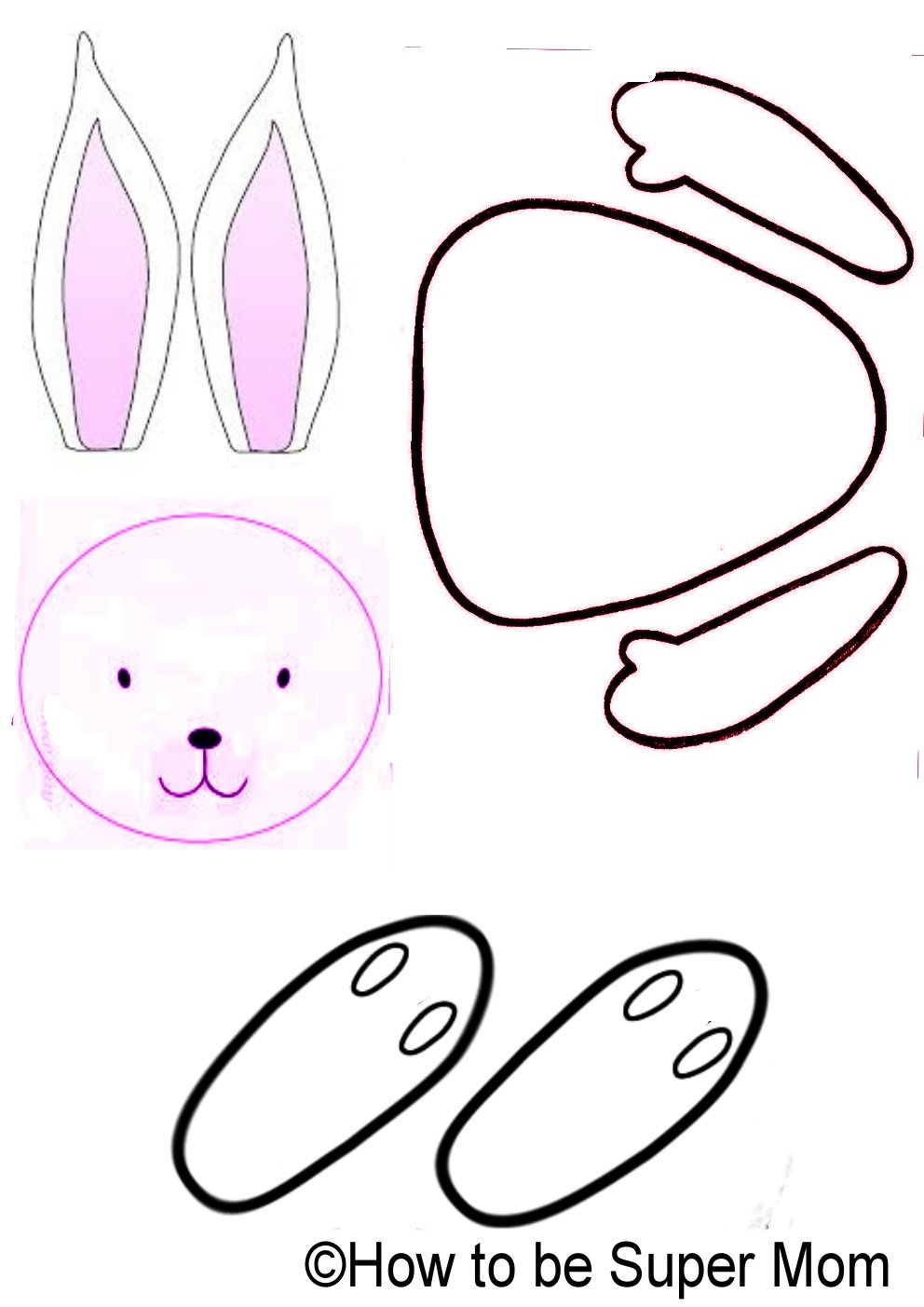 Free Rabbit Template, Download Free Clip Art, Free Clip Art On - Free Printable Bunny Templates