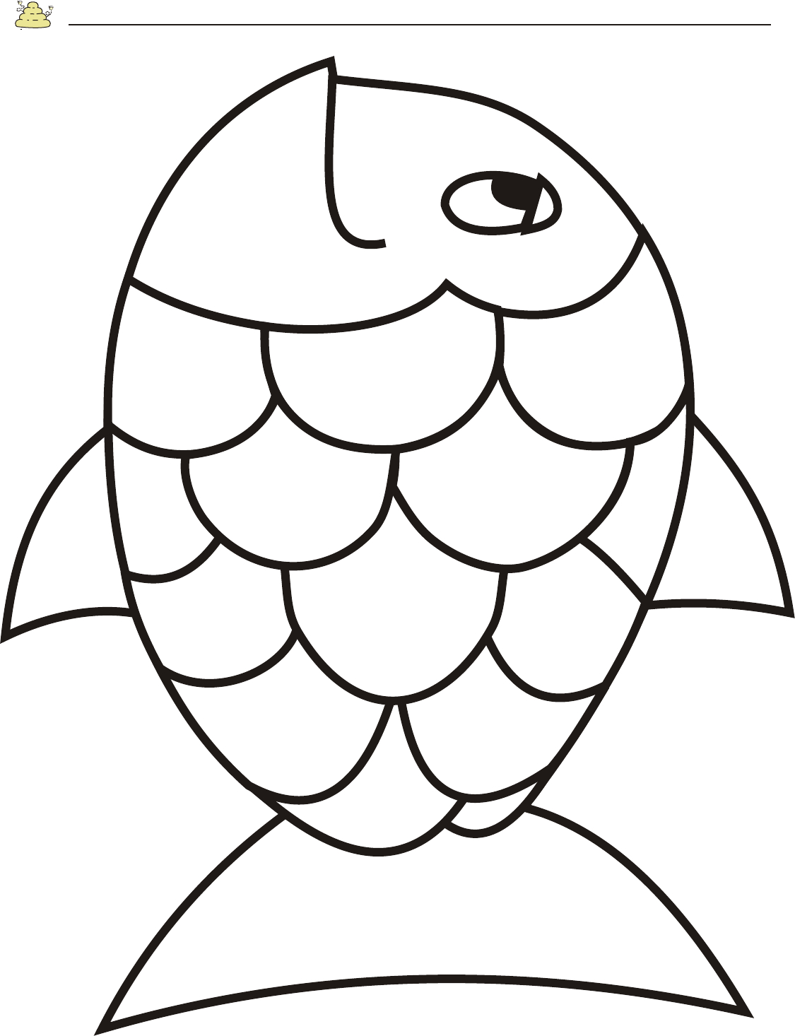 A printable fish stencil