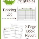 Free Reading Log & Book Report Form   My Joy Filled Life   Free Printable Book Report Forms