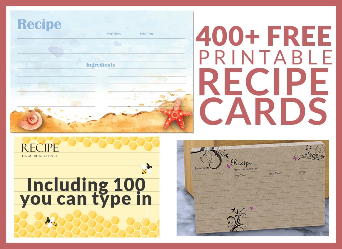 Free Recipe Cards - Cookbook People - Free Printable Recipes