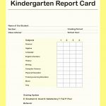 Free Report Card Template Blank Kindergarten Grooming | Meetpaulryan   Free Printable Kindergarten Report Cards