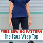 Free Sewing Pattern: The Faux Wrap Top Pattern   On The Cutting   Free Printable Blouse Sewing Patterns