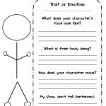 Free Show Don't Tell Graphic Organizer For Writing About Characters   Free Printable Character Traits Graphic Organizer