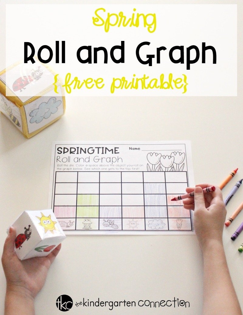 Free Spring Roll And Graph Math Activity For Preschool And Kindergarten - Free Printable Graphs For Kindergarten