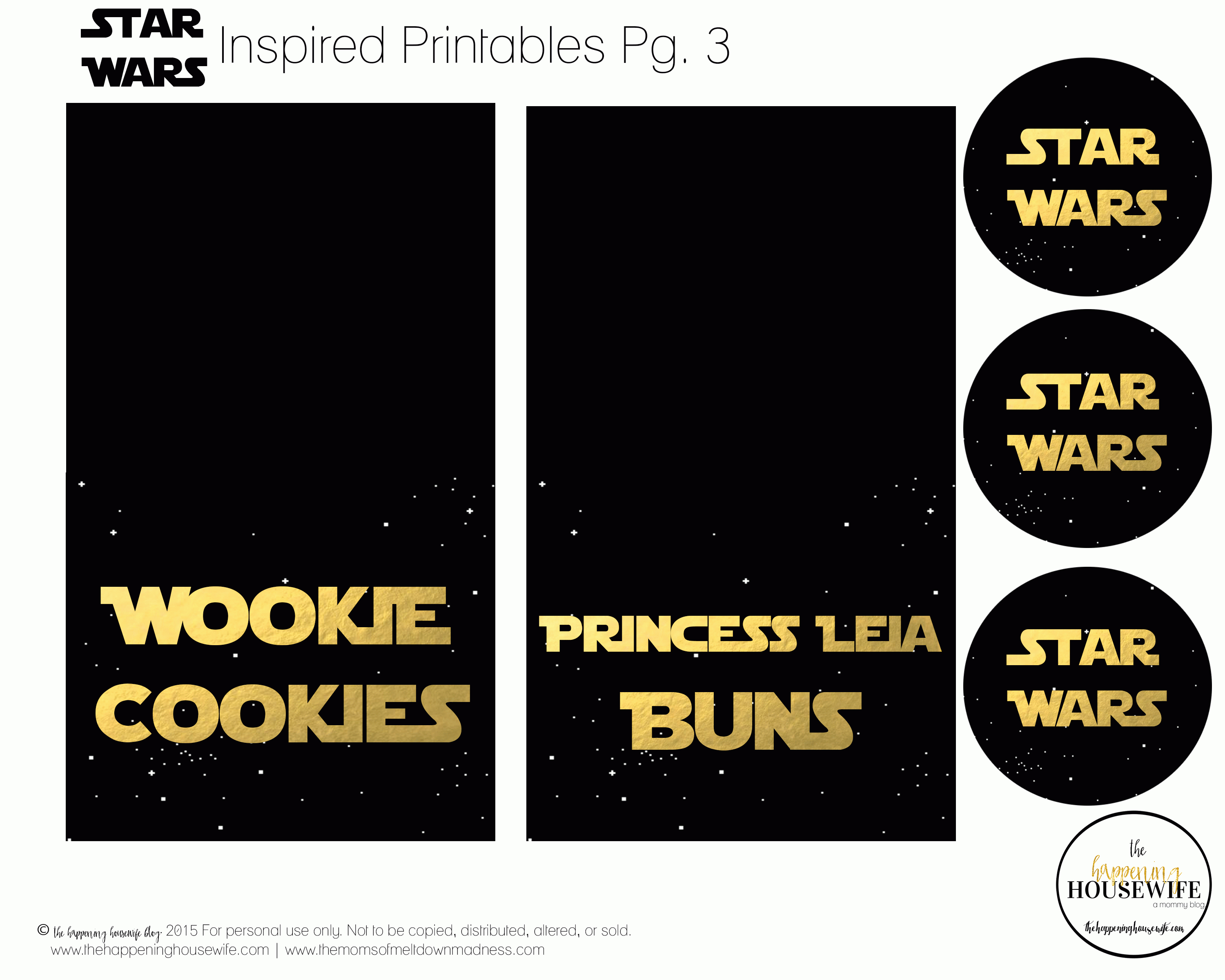 Free Star Wars Inspired Party Printables - Free Star Wars Printables