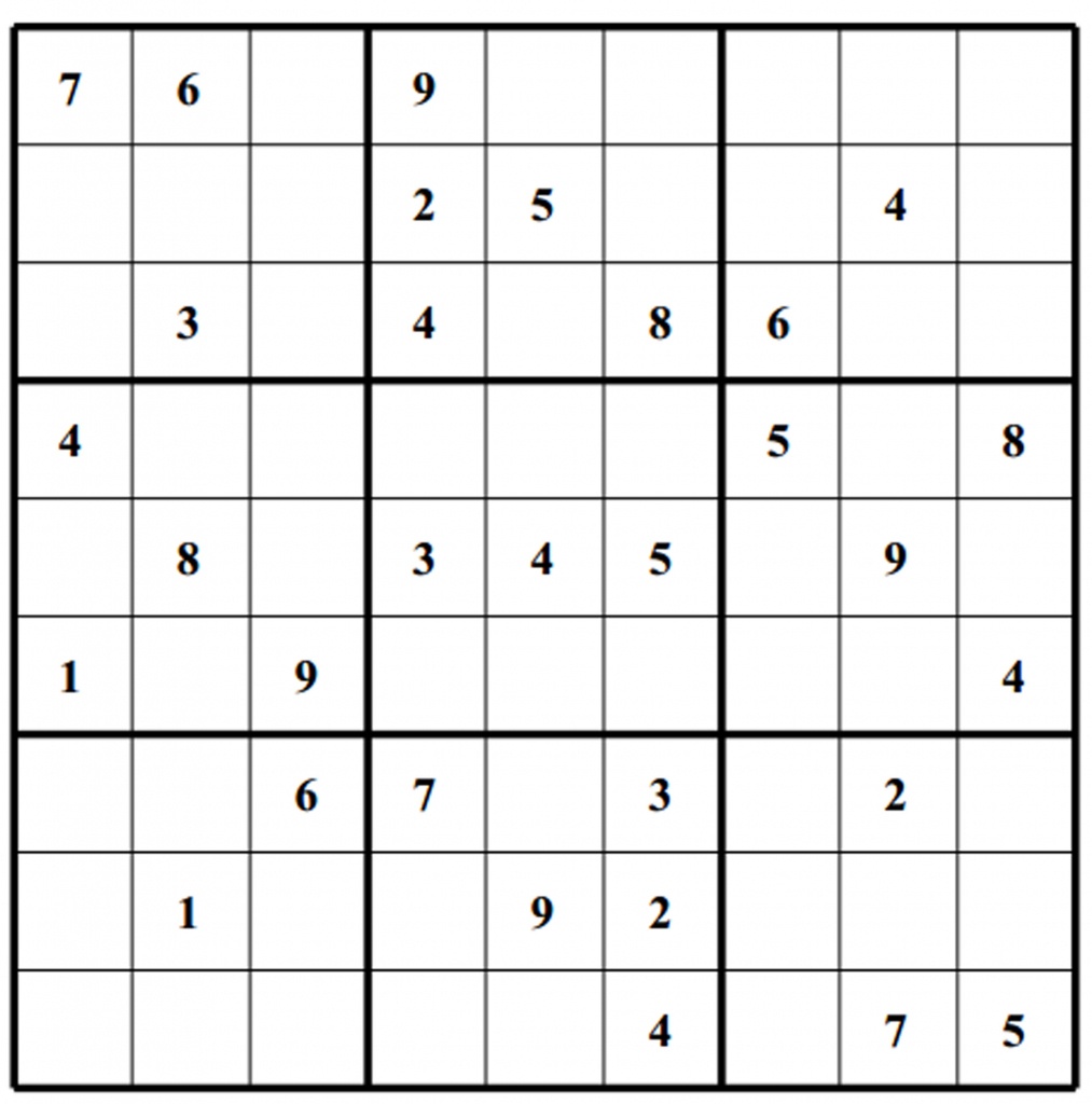 free daily printable sudoku puzzles