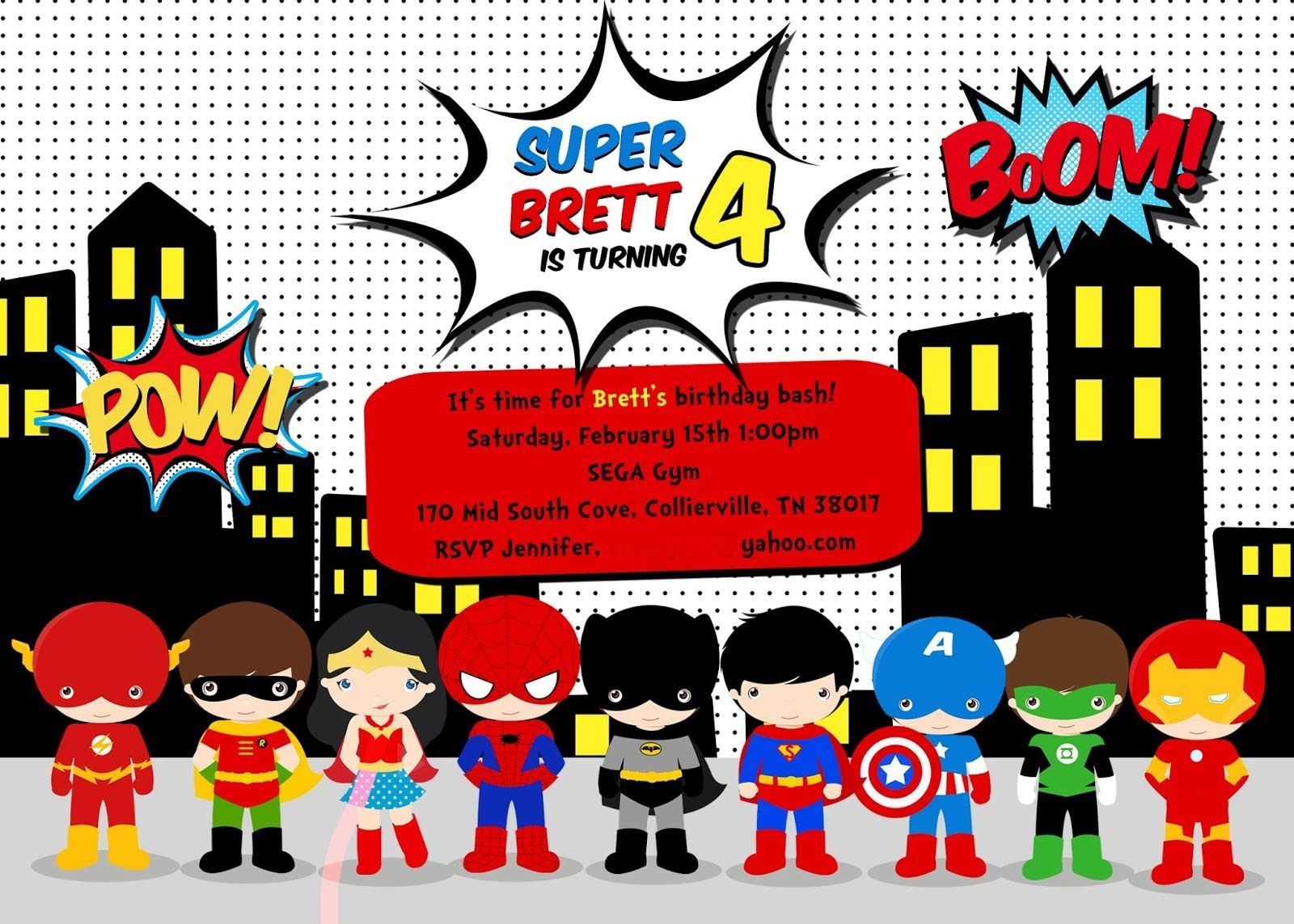 Free Superhero Birthday Party Invitation Templates | Birthday Party - Free Superhero Printables