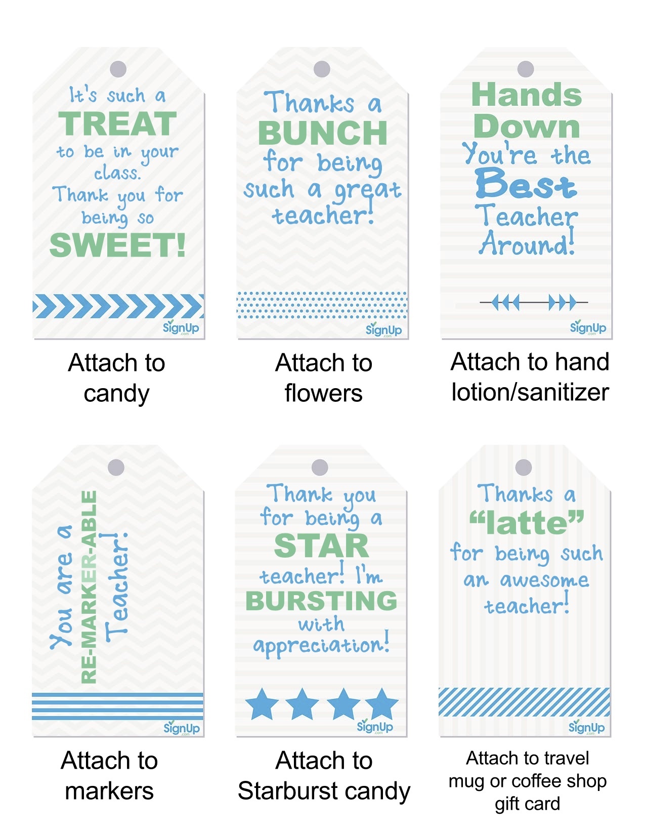 Free Printable Teacher Appreciation Tags Pdf