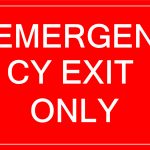 Free Temporary Emergency Exit Sign | Templates At   Free Printable Emergency Exit Only Signs