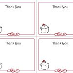 Free Thank You Cards Printable | Free Printable Holiday Gift Tags   Free Printable Christmas Thank You Cards