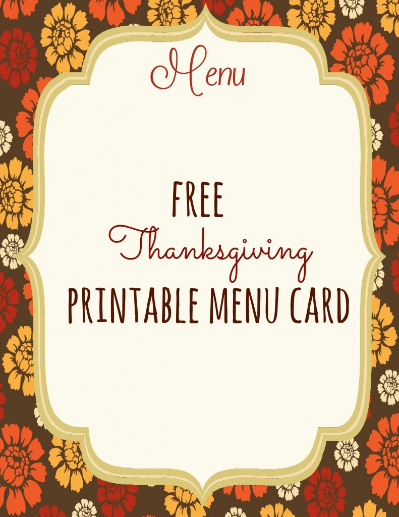 Free Thanksgiving Menu Templates – Happy Easter &amp;amp; Thanksgiving 2018 - Free Printable Thanksgiving Menu Template