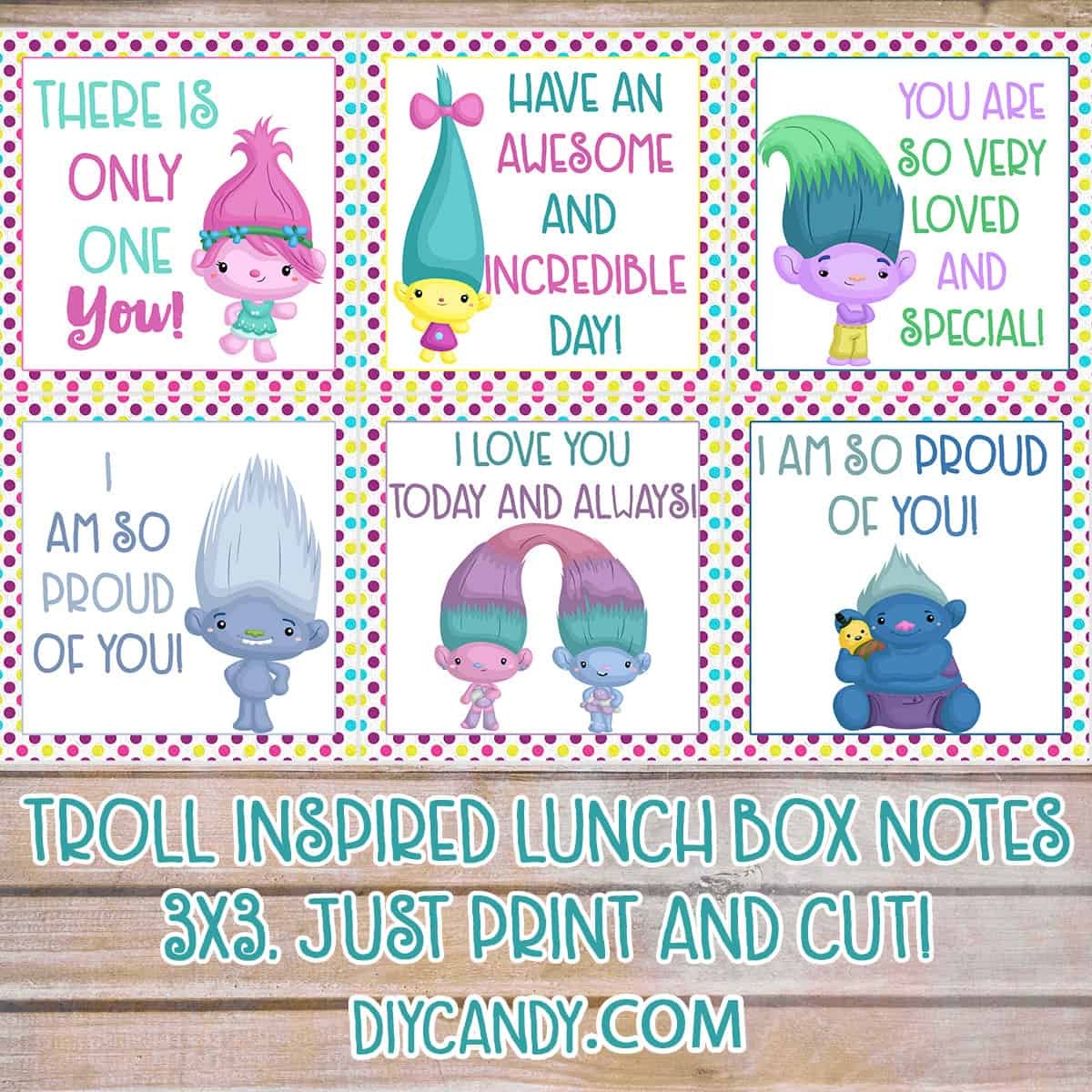 Free Trolls Printables: Lunchbox Notes - Diy Candy - Free Trolls Printables