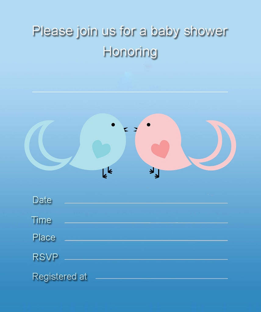 Free Twin Baby Shower Invitations - My Practical Baby Shower Guide - Free Printable Twin Baby Shower Invitations