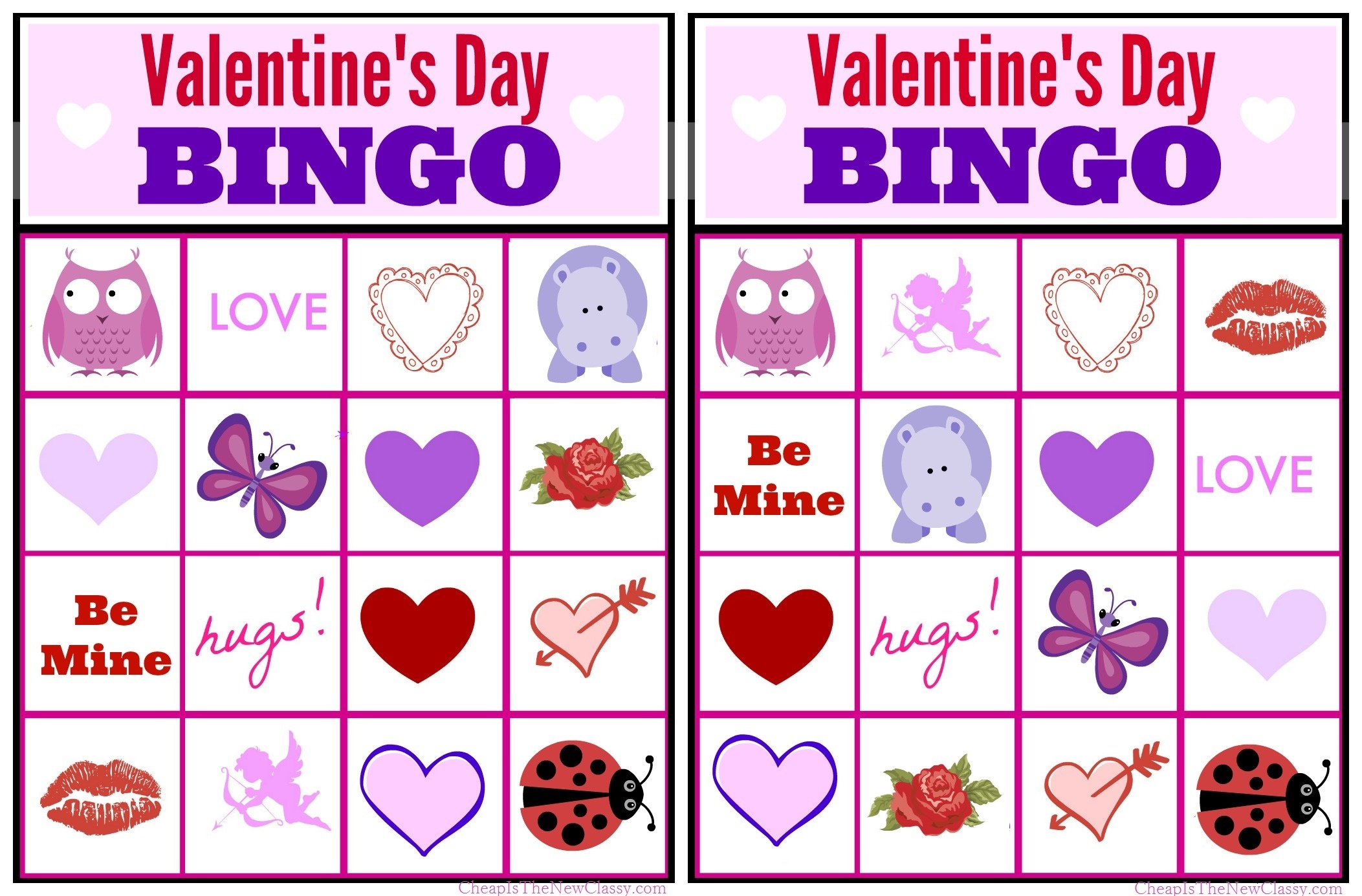 Free Valentine Bingo Game Printable Collection For Kids - Valentine Bingo Game Printable Free