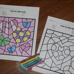 Free Valentines Day Colorsight Words | 123 Homeschool 4 Me   Free Printable Valentine Activities For Kindergarten