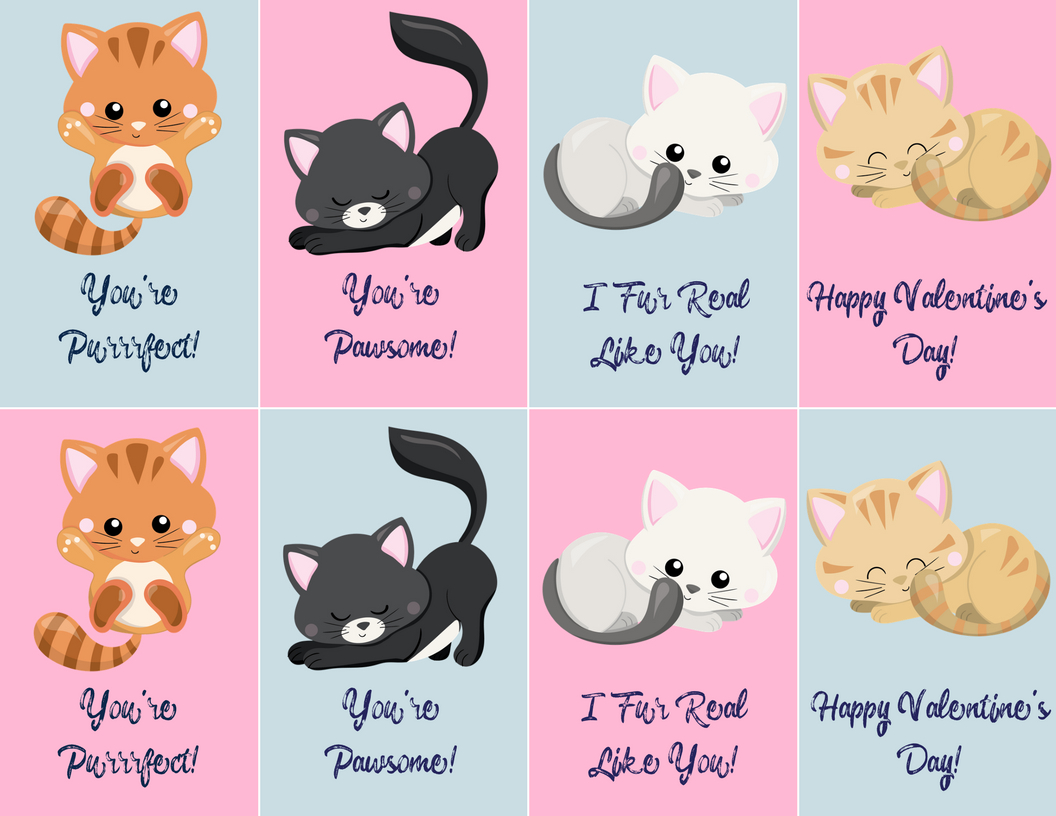 Free Valentine&amp;#039;s Day Printables! | Budget Earth - Free Printable Cat Valentine Cards