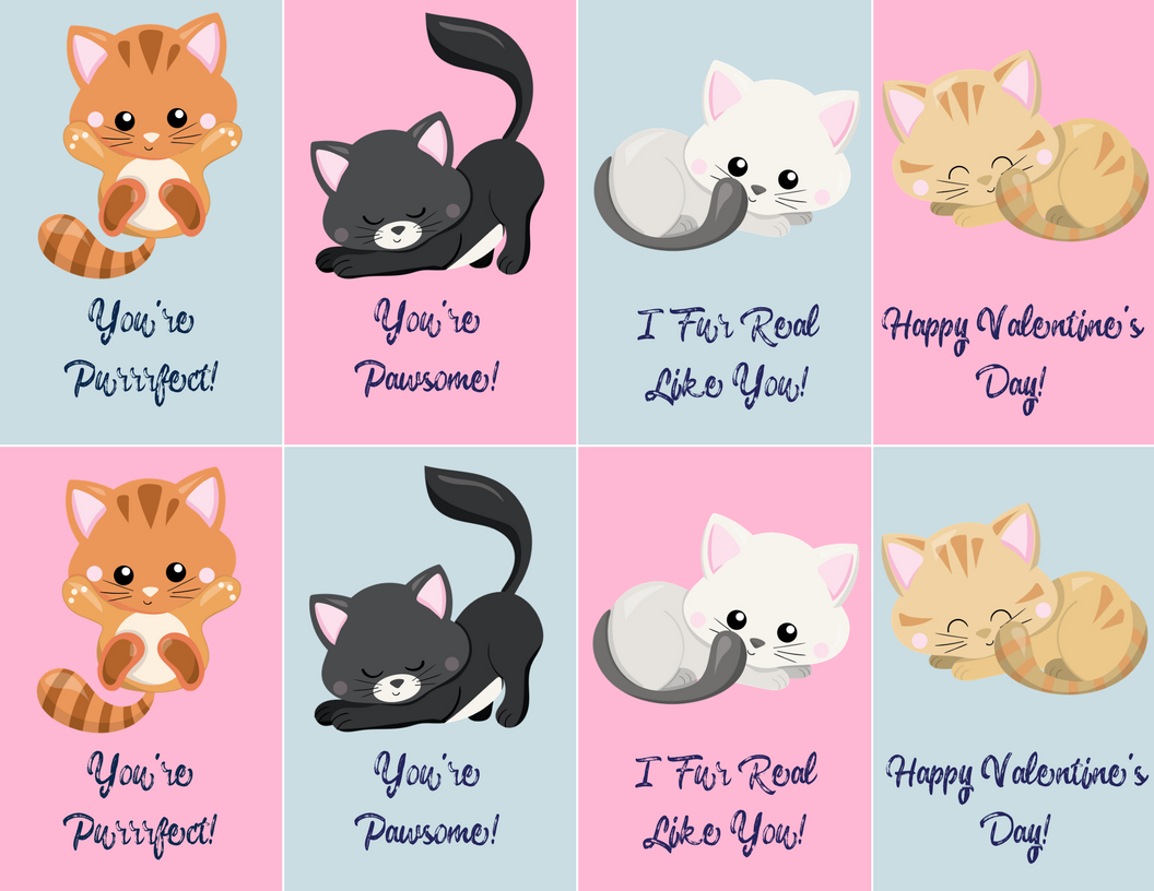 Free Printable Cat Valentine Cards Free Printable