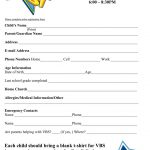 Free Vbs Registration Form Template | Vbs | Resume Template Free   Free Printable Vbs Registration Forms