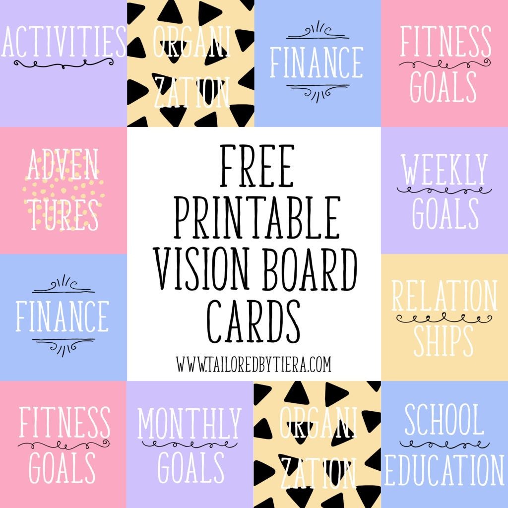 Free Vision Board Printables #247Moms | Free Printables | Goal Board - Free Vision Board Printables Pdf
