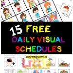 Free Visual Schedules – Little Puddins Free Printables   Free Pecs Printables