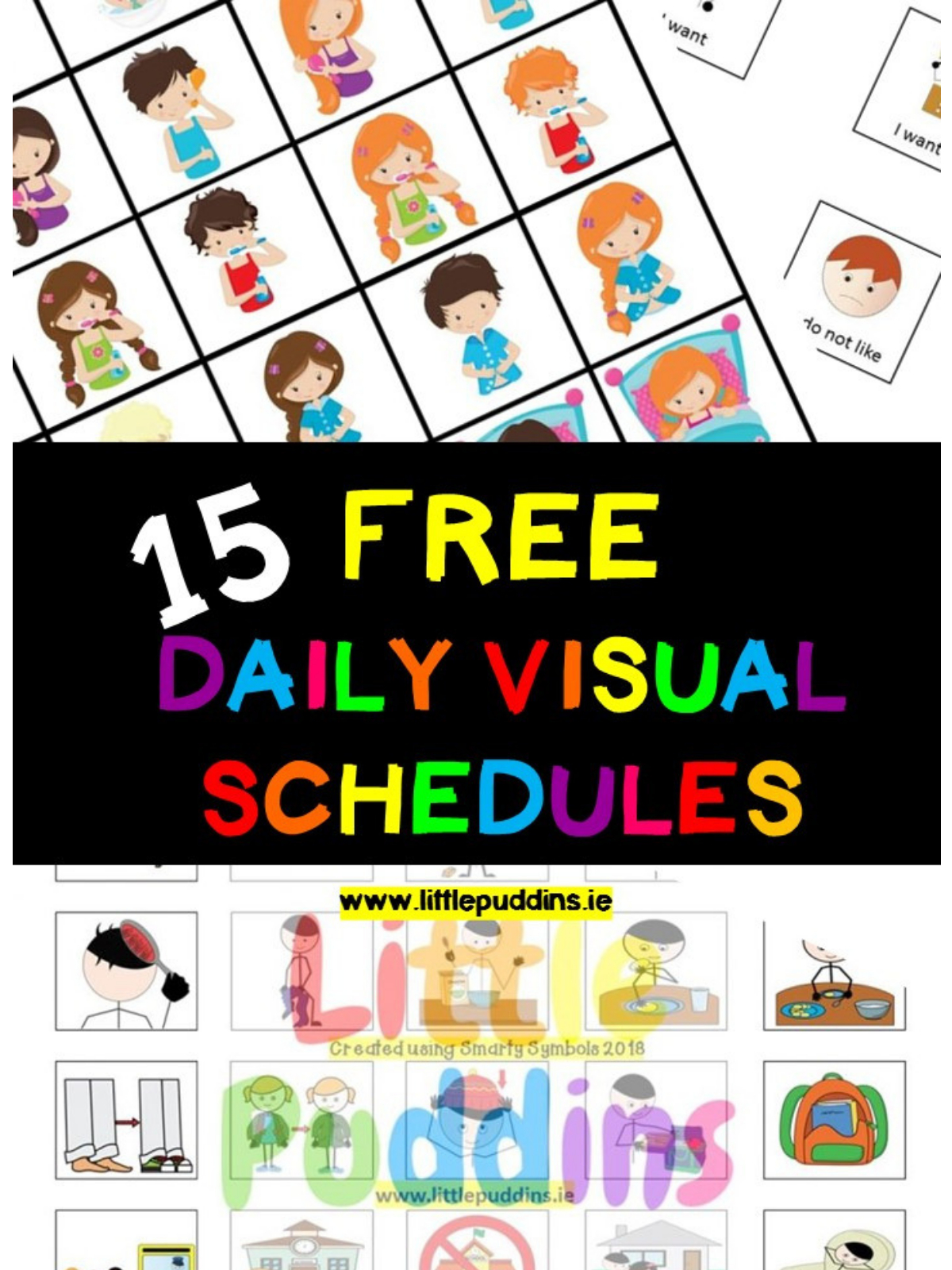 Free Visual Schedules – Little Puddins Free Printables - Free Pecs Printables