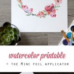 Free Watercolor Printable + Minc Gold Foil   It's Always Autumn   Free Printables For Foiling