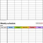 Free Weekly Schedule Templates For Word   18 Templates   Free Printable Work Schedule Maker