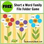 Free Word Family File Folder Game: Short A   The Measured Mom   Free Printable Folder Games