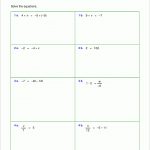 Free Worksheets For Linear Equations (Grades 6 9, Pre Algebra   Free Printable Algebra Worksheets With Answers