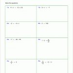 Free Worksheets For Linear Equations (Grades 6 9, Pre Algebra   Free Printable Integer Worksheets Grade 7