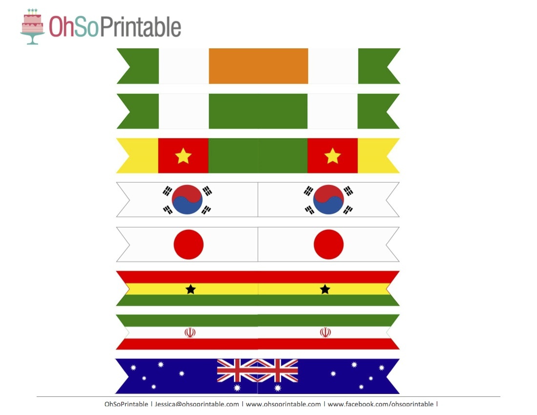 Free World Cup Soccer Printables From Ohsoprintable | Catch My Party - Free Printable Pictures Of Flags Of The World