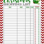 Freebie Printable Christmas Shopping List | Best Of Pinterest   Free Printable Christmas Card List Template