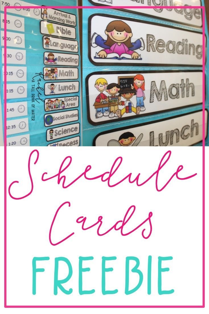 Freebie Schedule Cards | Classroom (When I Go Back :) | Preschool - Free Printable Schedule Cards