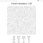 French Numbers 1 20 Word Search   Wordmint   French Word Searches Free Printable