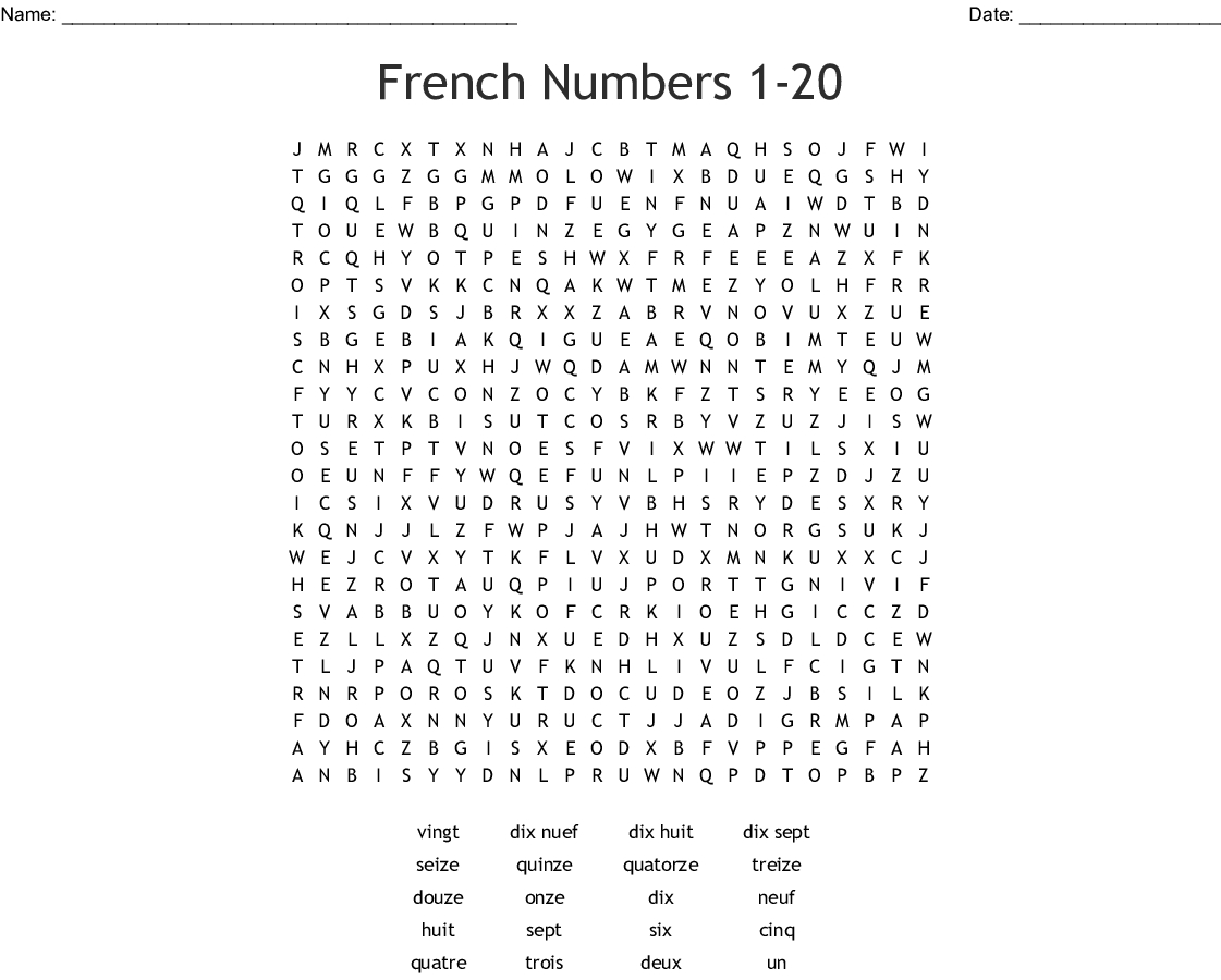 French Word Searches Free Printable Free Printable