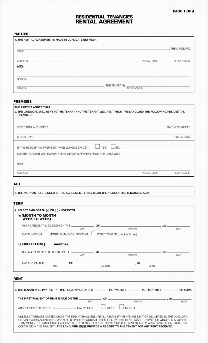 Free Printable Lease Agreement Forms