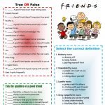 Friendship & Good Neighbors Test Worksheet   Free Esl Printable   Free Printable Home Economics Worksheets