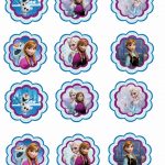 Frozen: Free Printable Toppers. | Recipes To Cook | Frozen Cupcakes   Frozen Cupcake Toppers Free Printable